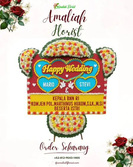 Papan Bunga Pernikahan Kebun Keling